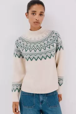 Placement jacquard jumper.