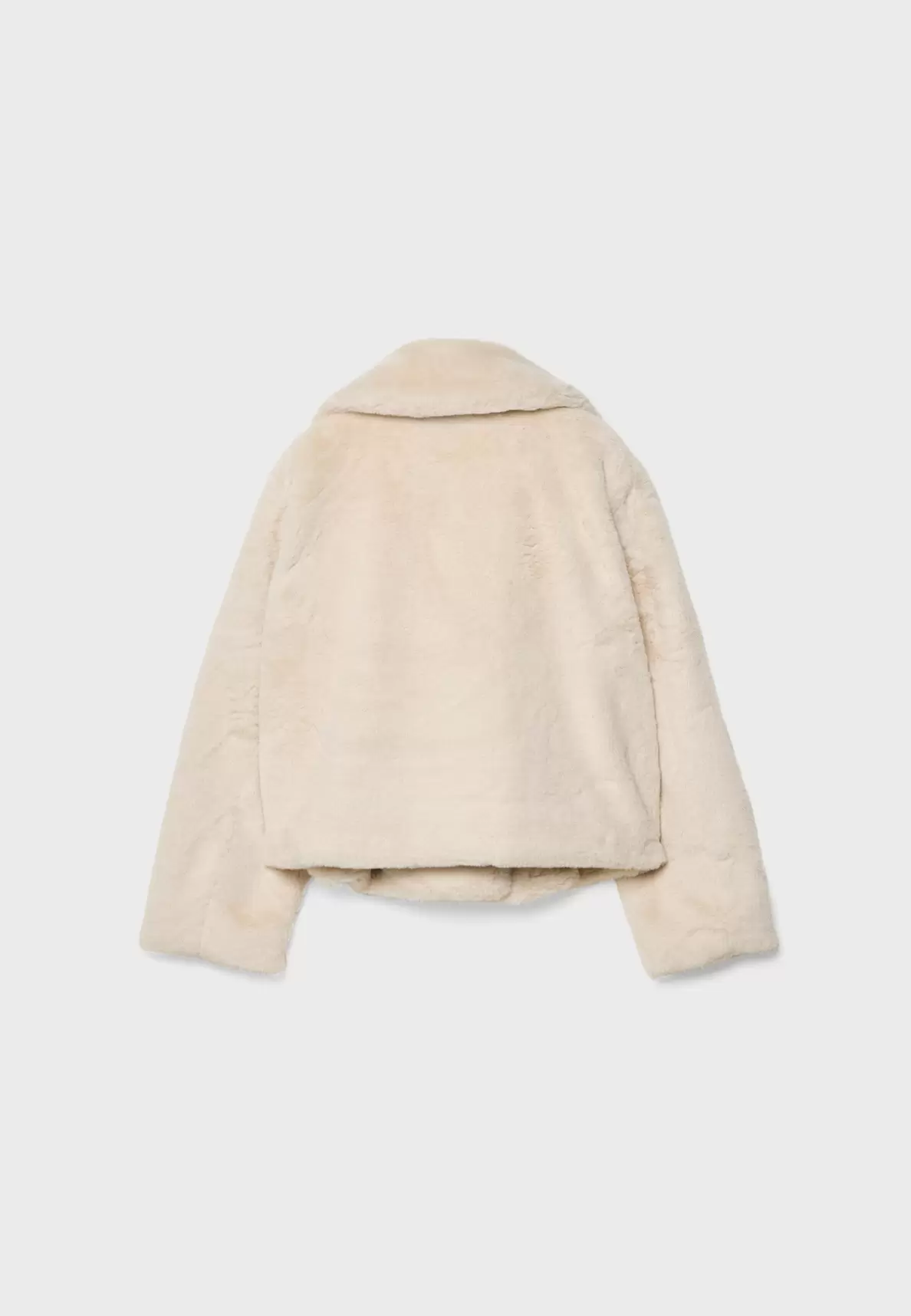 Cazadora cruzada efecto pelo