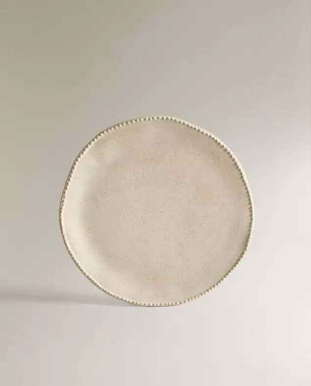 PLATO POSTRE GRES RELIEVE