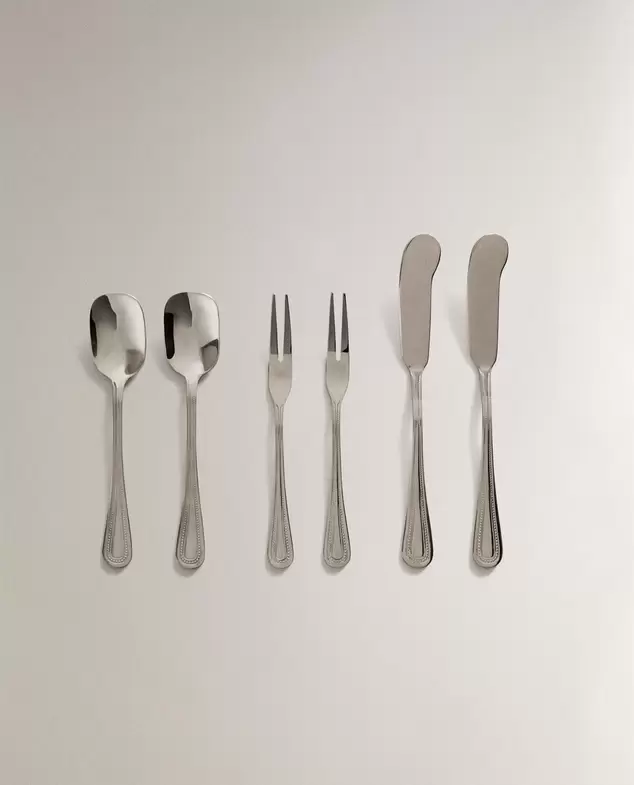 SET CUBIERTOS POSTRE 6 PIEZAS ACERO