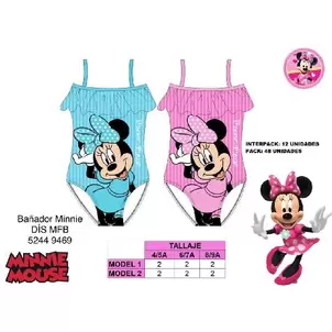 BAÑADOR MINNIE 4-10AÑOS TALLAS SURT