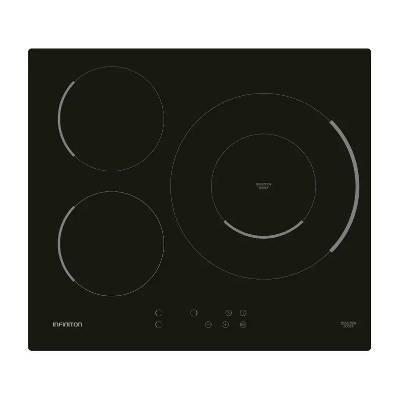 Placa de inducción Infiniton IND3BK8G32 8000W 3 zonas 9 niveles negro 59 cm