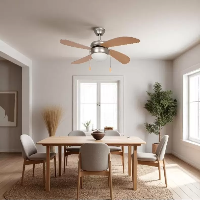 Ventilador de techo Niza 50W 4 aspas natural Ø106 cm