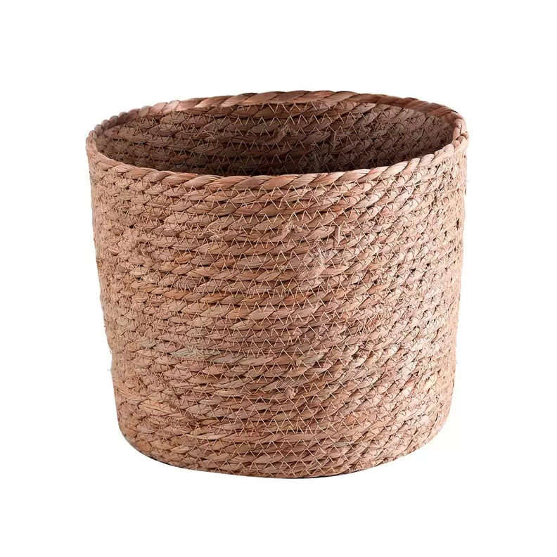 Cesto para plantas artificiales esparto natural marrón Ø26 cm