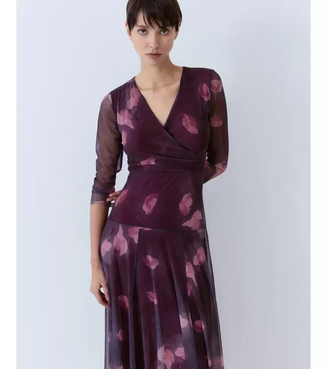 VESTIDO LARGO TUL ESTAMPADO