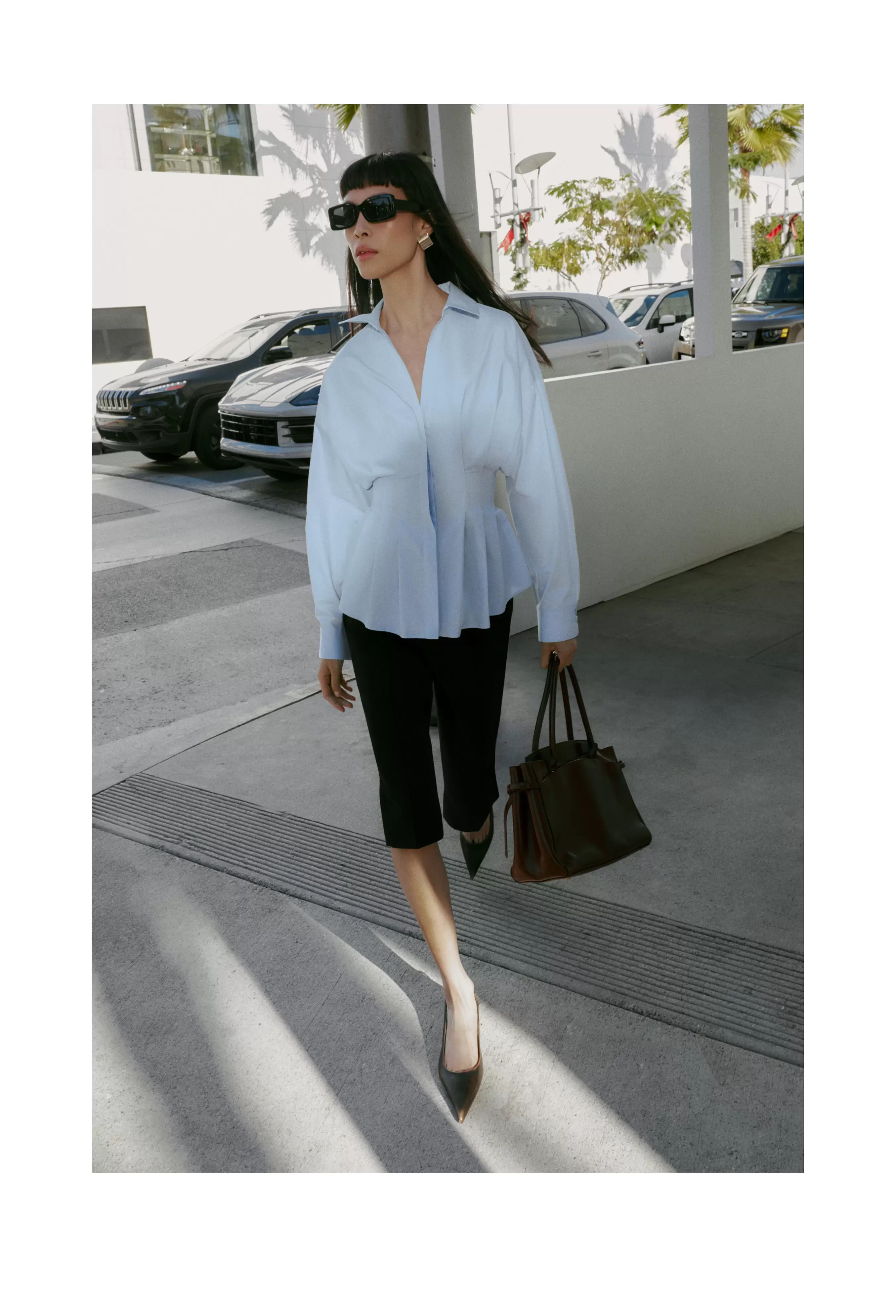 CAMISA POPELÍN PLIEGUES