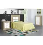 Pack Cabecero de 110 x 120 cm + 1 Mesita de Noche + Sinfonier, Color Cambria...