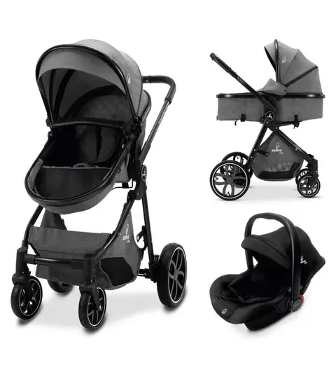 Trío Convertible Sidney 2 Gris