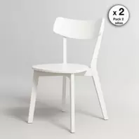 Pack 2 Sillas de comedor blancas estilo nórdico – diseño escandinavo...