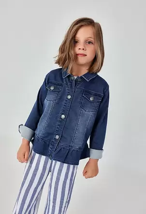 Chaqueta niña denim