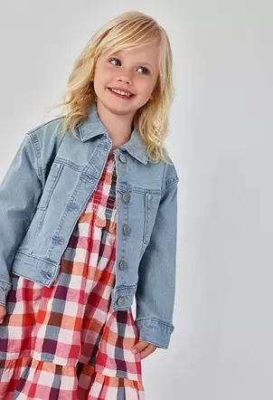 Cazadora niña denim punto