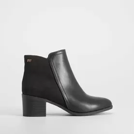 Botín tacón combinado negro PICCOLA PIU
