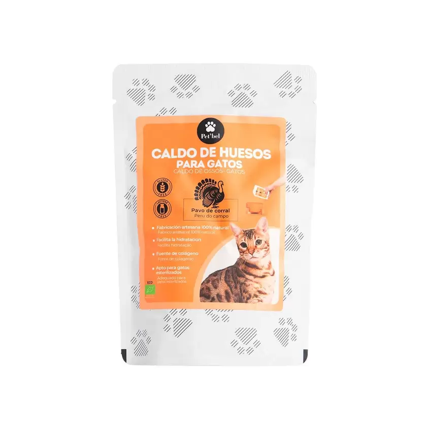 Caldo de Huesos de Pavo para Gatos 100ml Pet Bel
