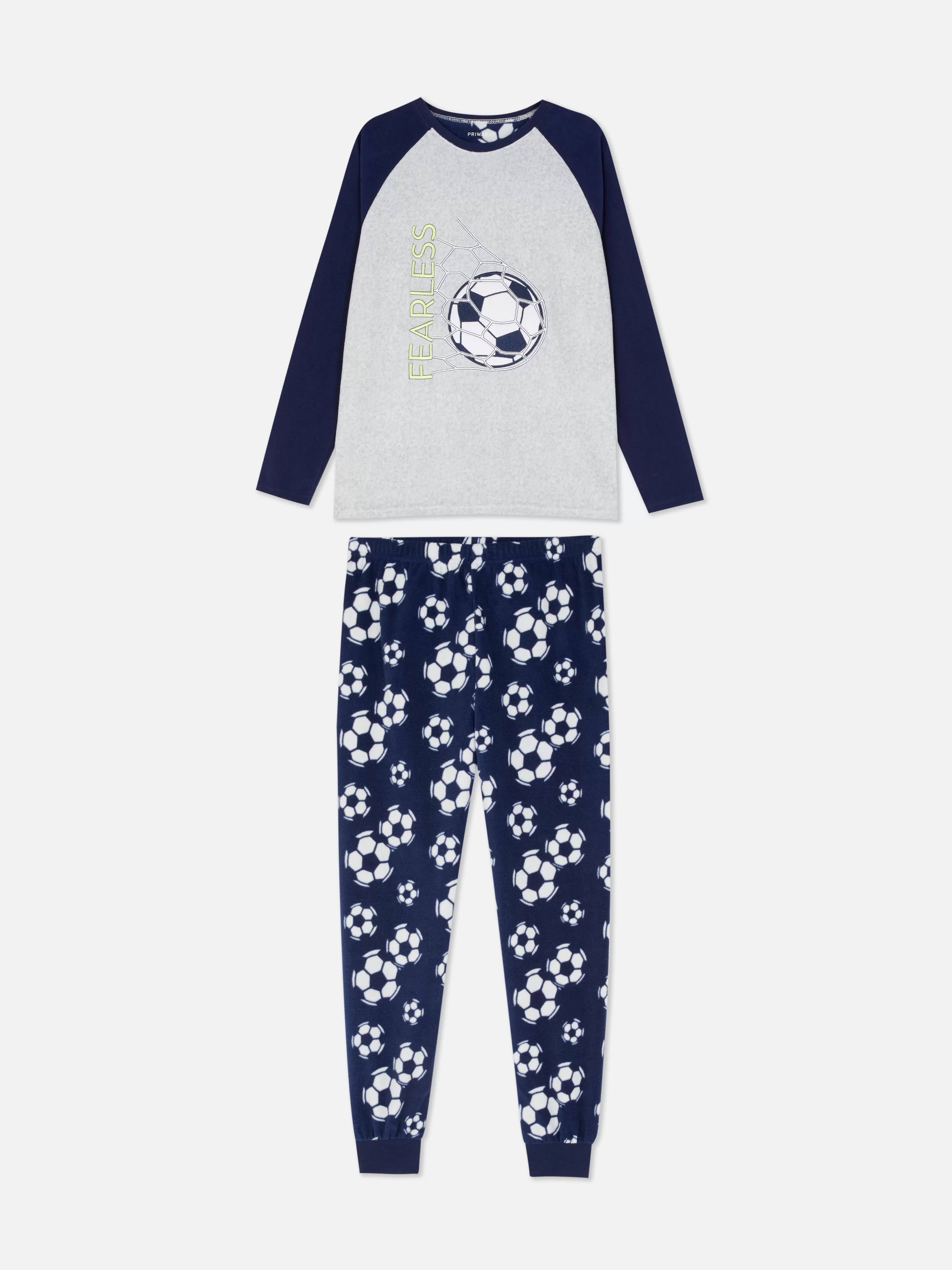 Pijama polar con motivos de fútbol