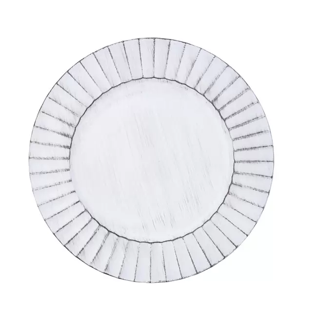 Bajoplato 33 cm polipropileno blanco Habitat