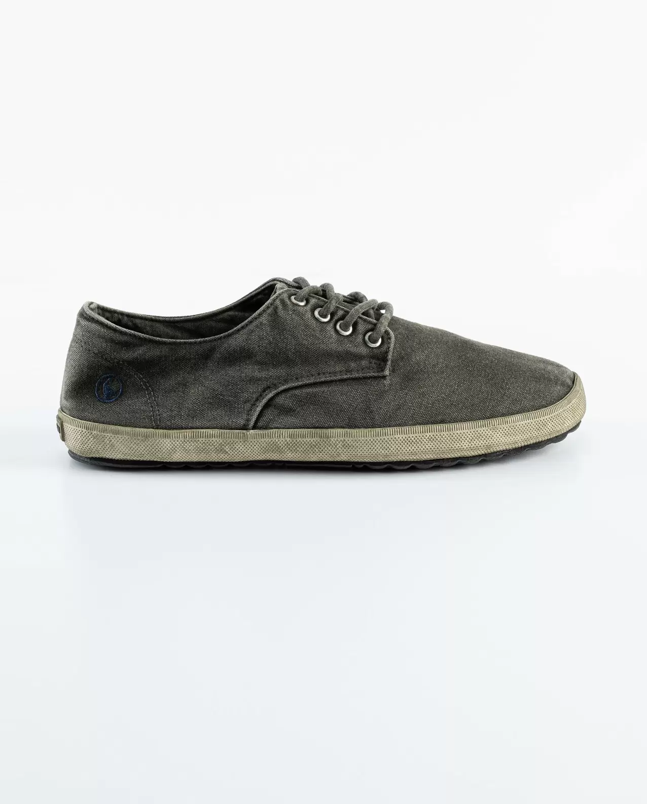 Zapatilla Derby Garment Dyed Canvas Gris