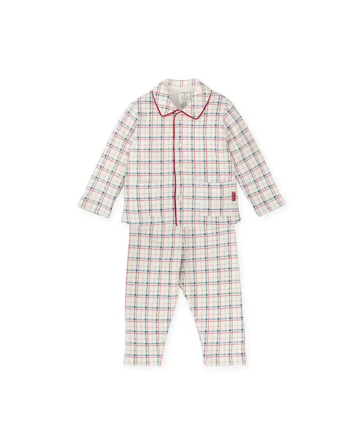 CONJUNTO 2 PZAS. BLANCO CUADROS