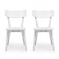 Pack 2 Sillas de comedor blancas estilo nórdico – diseño escandinavo...