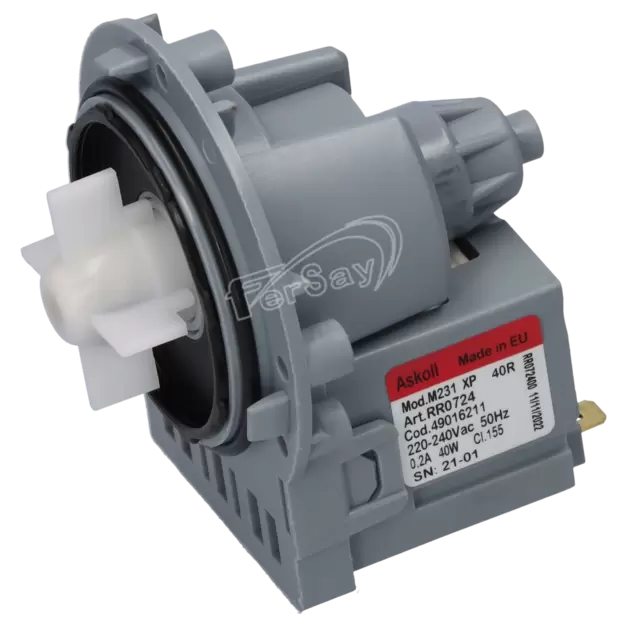 Bomba desagüe lavadora universal 40W.