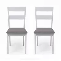 Juego de 2 sillas de comedor o cocina DALLAS estructura madera color...