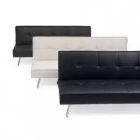 Sofá cama de 3 plazas apertura clic-clac KOHTAO tapizado en polipiel de...