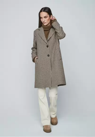 Abrigo corto cuadros harrys KAKI