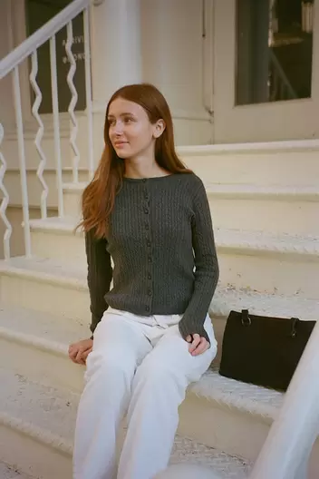 Product Name:Zoe Cable Knit Cardigan