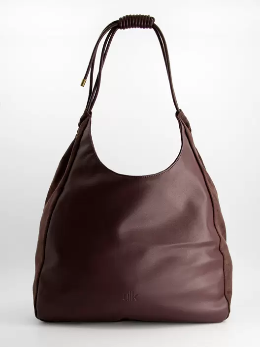 Reversible faux leather hobo bag - ULK Tinko