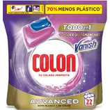 Colon 3037009 Detergente Cápsulas Azul 22 unidades con Vanish, limpieza profunda