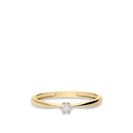 Anillo diamante natural 0.07 ct. oro 18 quilates SUN