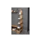 Estantería para Salón en Color Sonoma y Negro, 5 Niveles, 50x22x150 cm