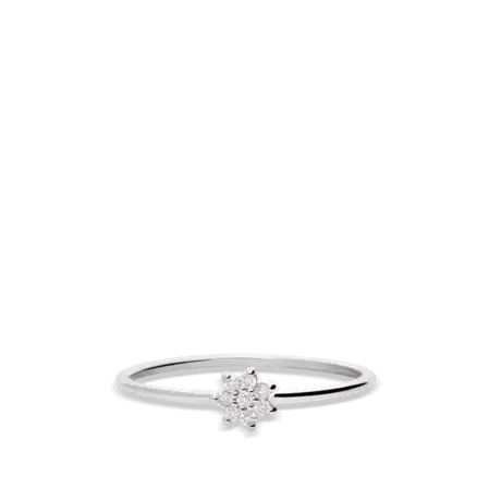 Anillo diamante natural 0.08 ct. oro 18 quilates