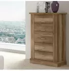 Cómoda, Sinfonier 5 Cajones, Acabado en Color Cañón, Medidas: 66 cm (Ancho) x...