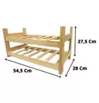 Botellero de Madera de Pino apilable en Color Natural para 12...