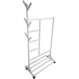 Vestidor portatil, Perchero colgador multiusos portatil con ruedas,...