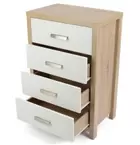 Sinfonier dormitorio 4 cajones color cambria blanco con guias...