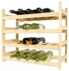 Botellero de Madera de Pino apilable en Color Natural para 24...