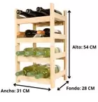 Botellero de Madera de Pino apilable en Color Natural para 12...