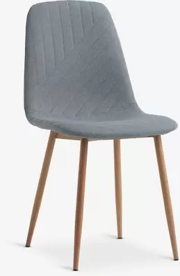 Silla de comedor JONSTRUP azul claro/roble natural