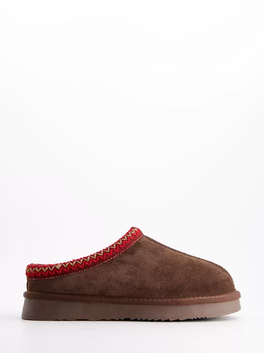 Suede clogs with inner lining - Yoki
