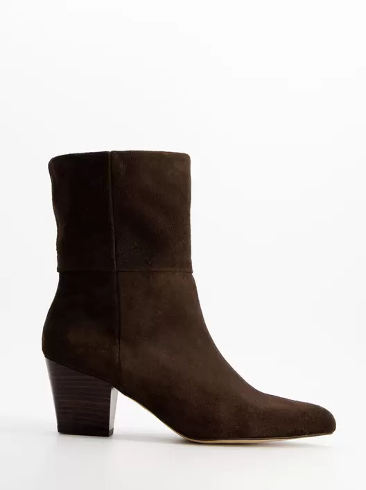 Suede ankle boots with heel - Oslo