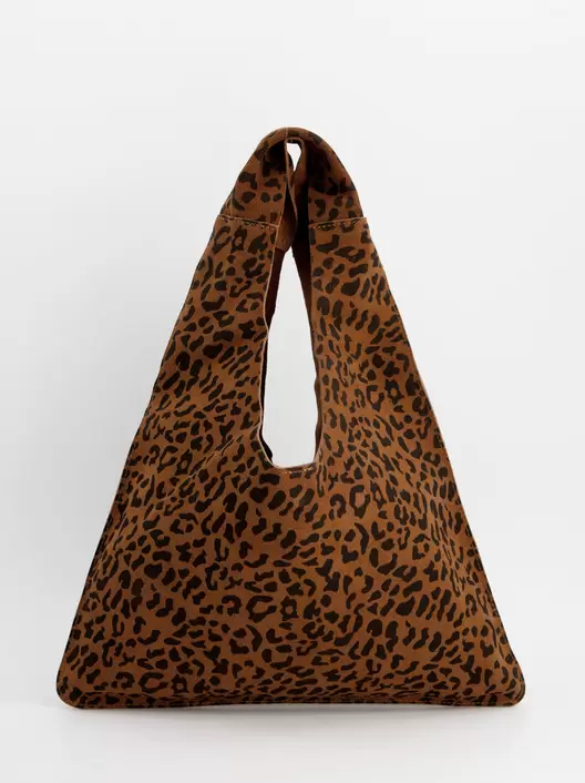 Animal print leather shopper bag - ULK Prisel