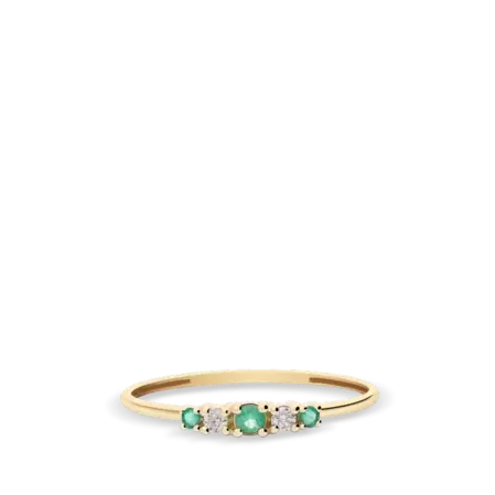 Anillo diamante natural 0.05 ct. oro 18 quilates