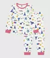 Pijama infantil de felpa con estampado de París