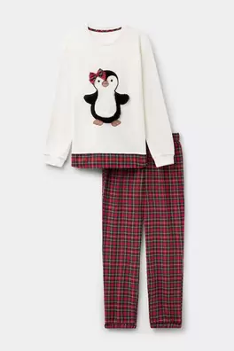 Pijama de Algodón Penguin Girl