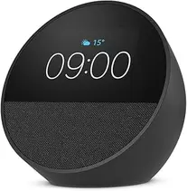 New Amazon Echo Spot (2024 Model) | Smart Alarm Clock with Quality Sound and Alexa | Black
