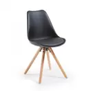 Silla confidente de diseño , patas de madera