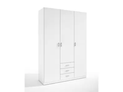 Armario 3 Puertas y 3 Cajones Roma Blanco