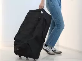 Maleta Plegable 3 Ruedas Negra