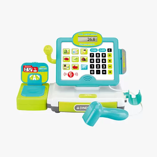 PLAY TOYZ CAJA REGISTRADORA DIGITAL CON ESCÁNER Y ACCESORIOS
